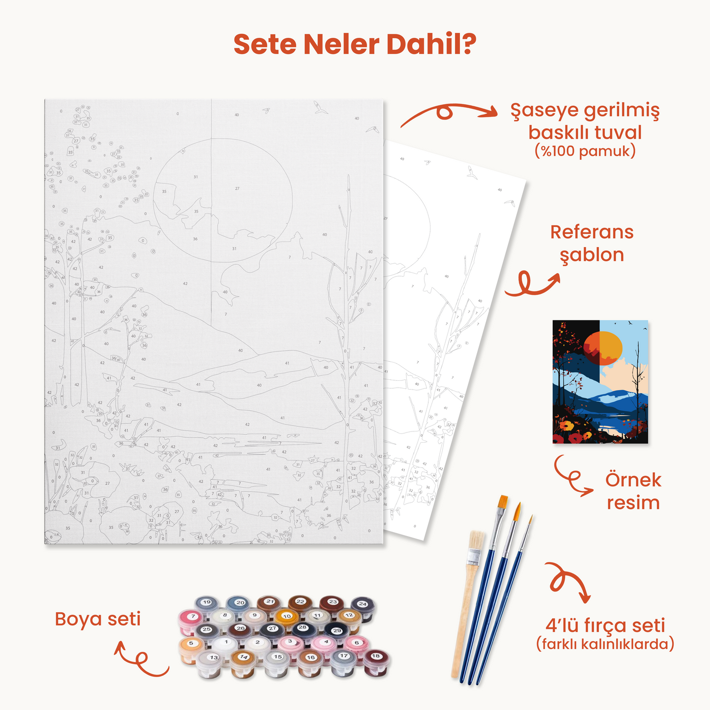 Artofit Sayılarla Boyama Seti 35x45 cm