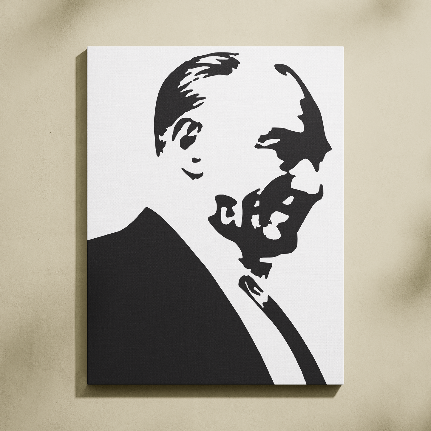 Atatürk Siyah Beyaz Silüet Sayılarla Boyama Seti 35x45 cm