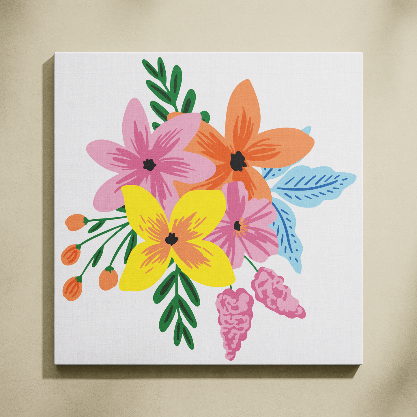 Çiçek Senfonisi Sayılarla Boyama Seti 35x35 cm