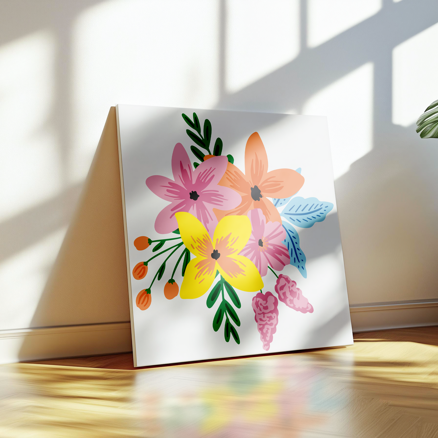 Çiçek Senfonisi Sayılarla Boyama Seti 35x35 cm