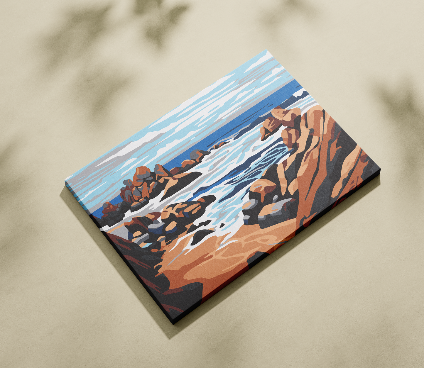Dalgaların Kucaklaşması Sayılarla Boyama Seti 35x45 cm