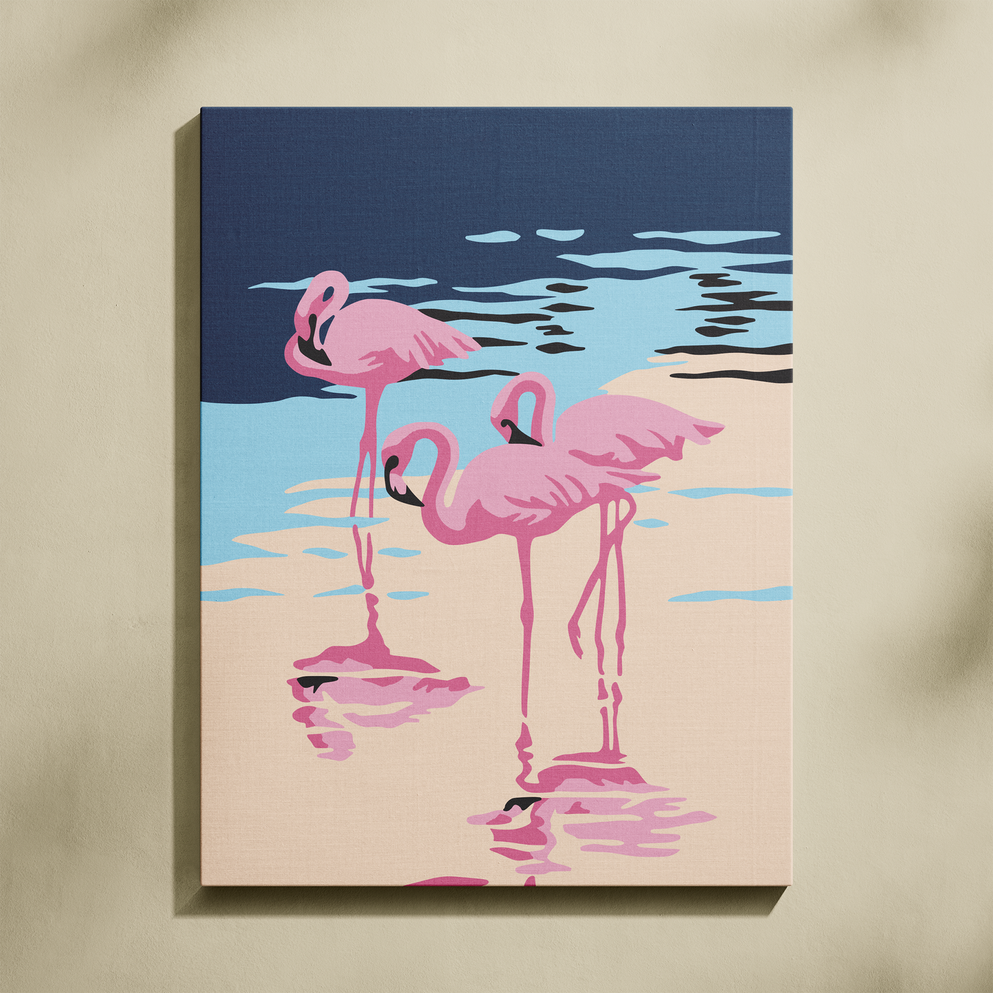Flamingolar Sayılarla Boyama Seti 35x45 cm
