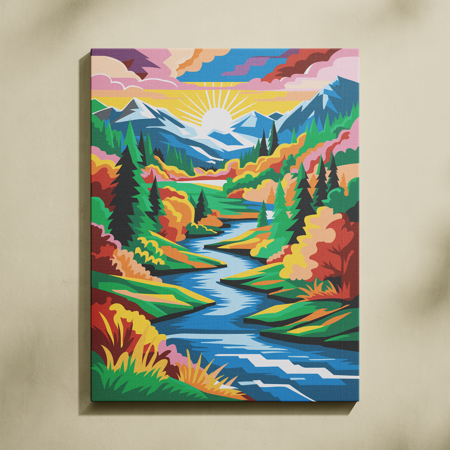 Günbatımı Sayılarla Boyama Seti 35x45 cm