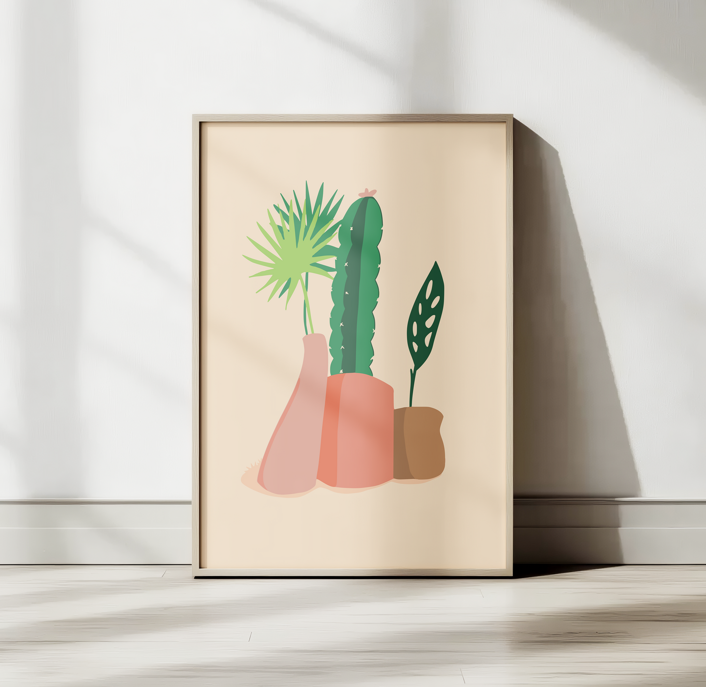 Kaktüs Sayılarla Boyama Seti 35x45 cm