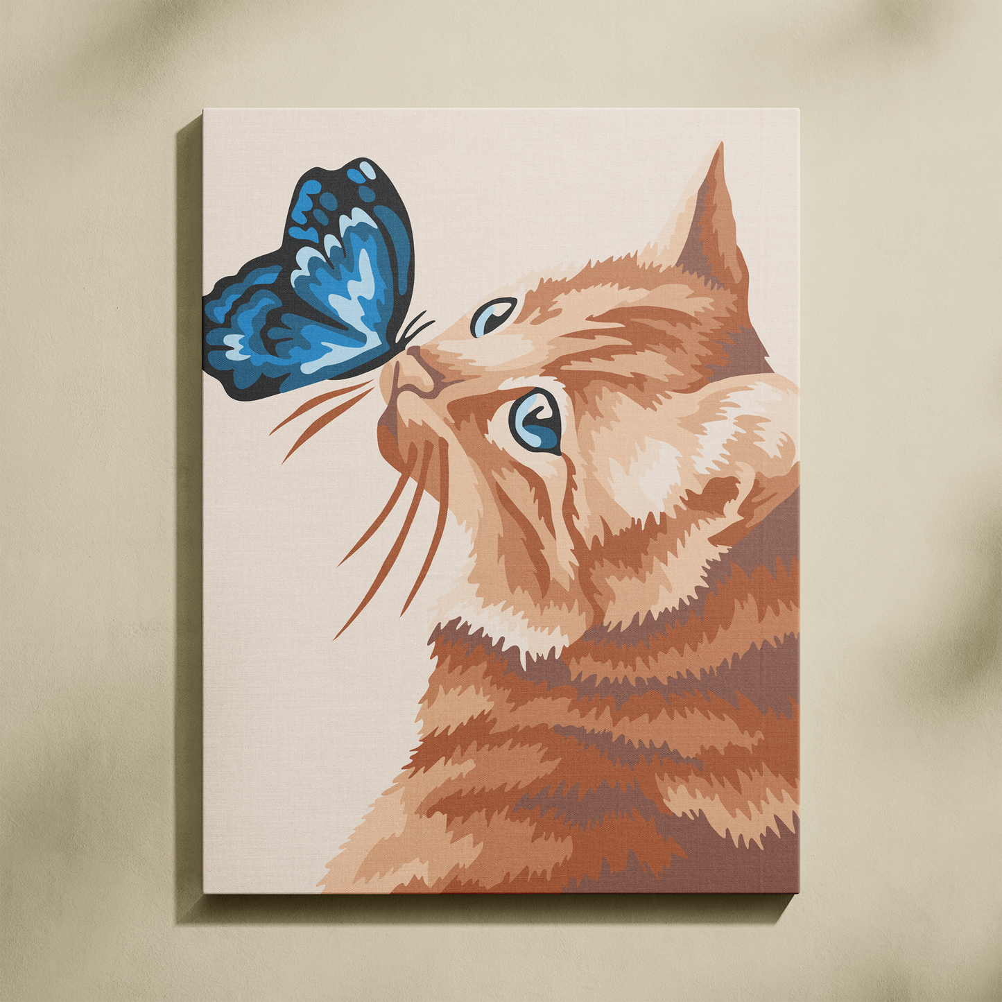 Kedi ve Kelebek Sayılarla Boyama Seti 35x45 cm