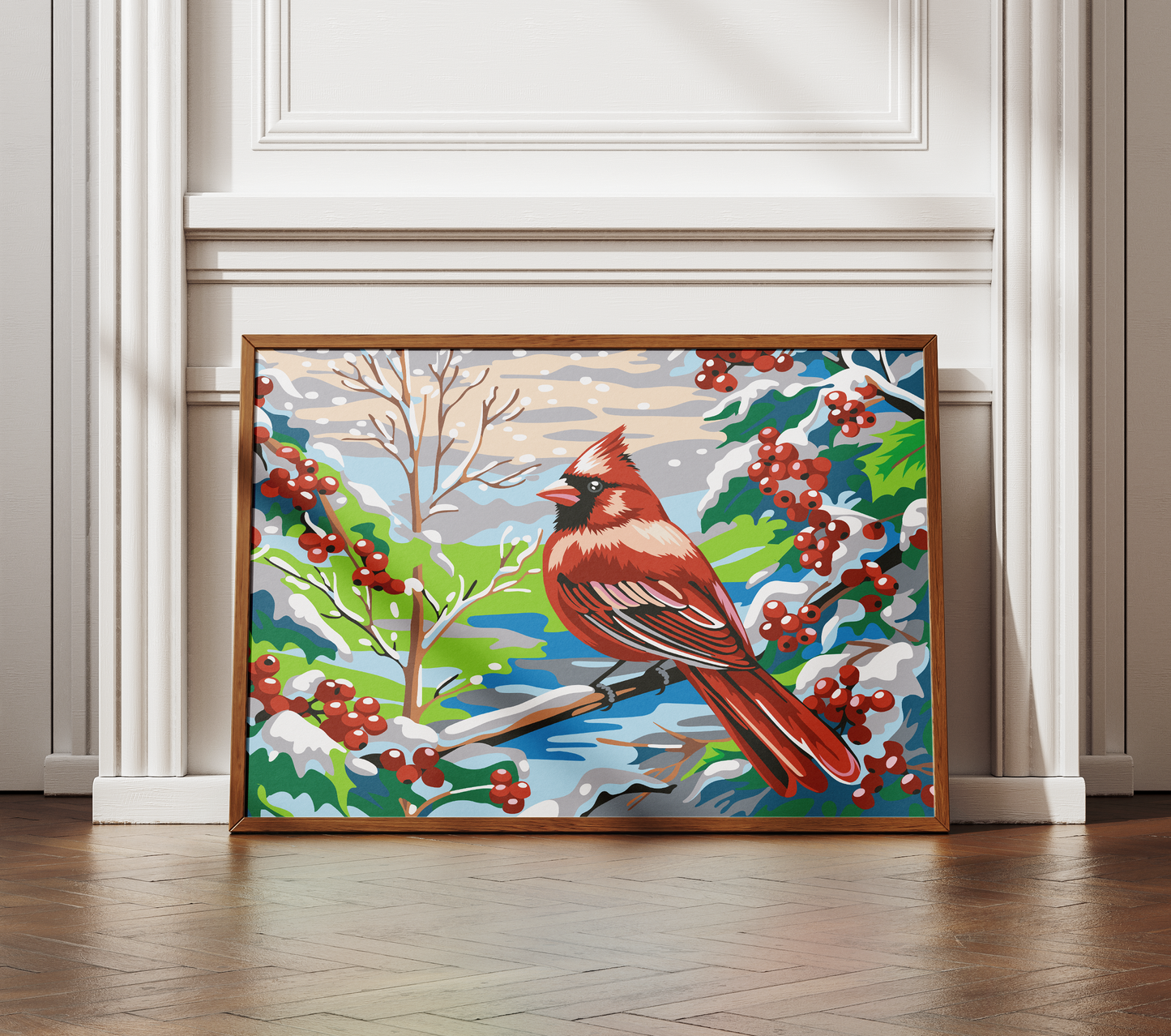 Kızıl Serçe Sayılarla Boyama Seti 35x45 cm