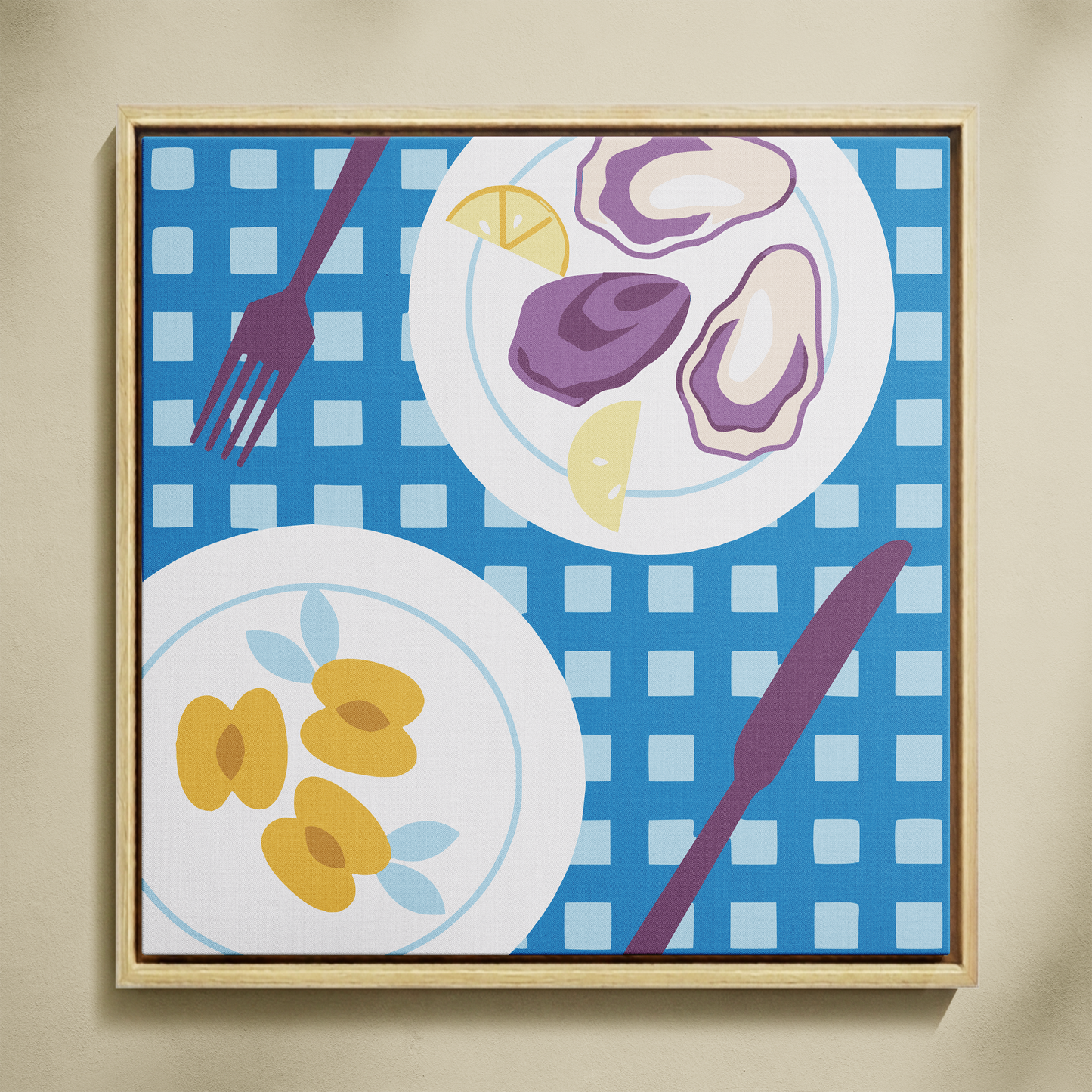 Lezzetli Tabaklar Sayılarla Boyama Seti 35x35 cm