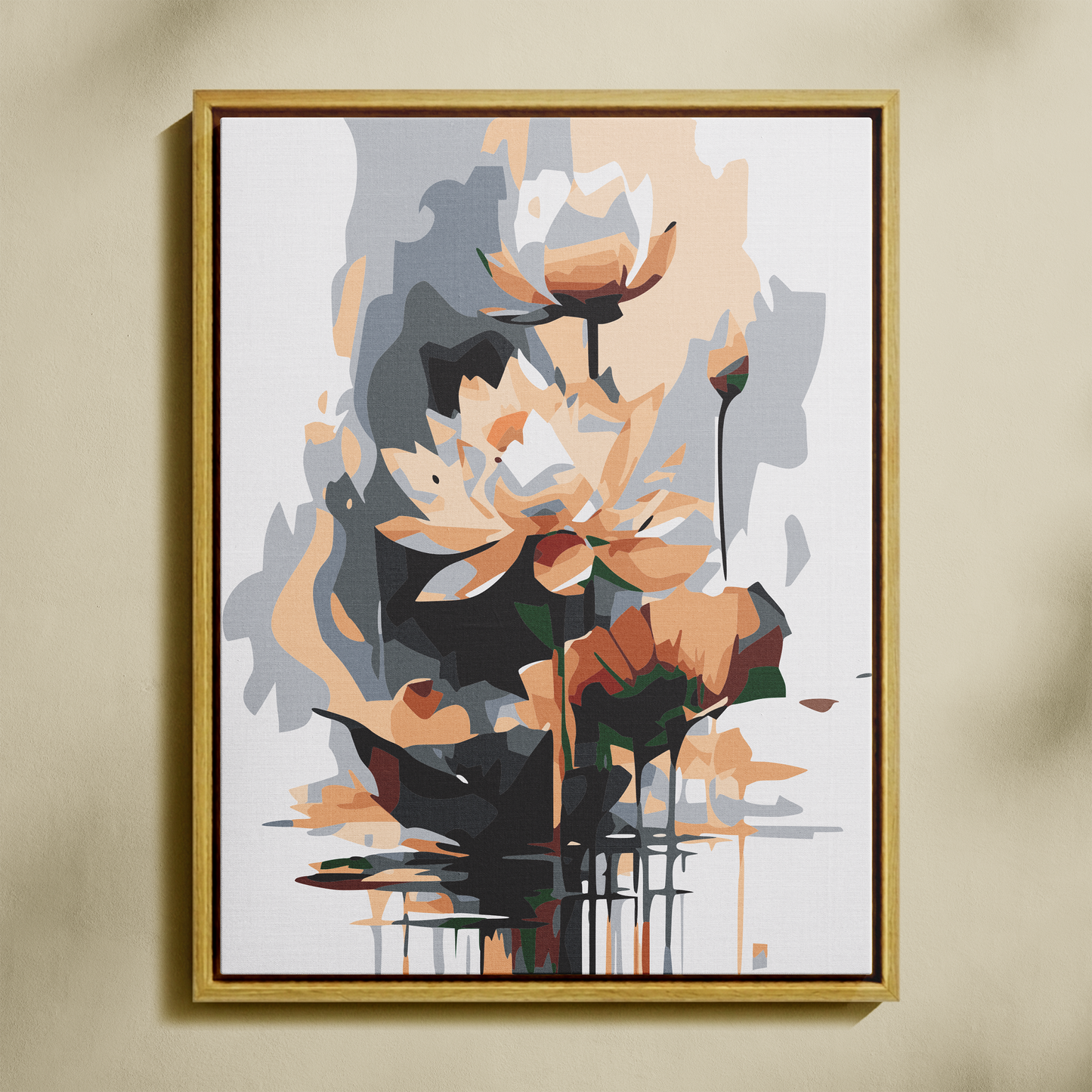 Lotus Çiçeği Sayılarla Boyama Seti 35x45 cm