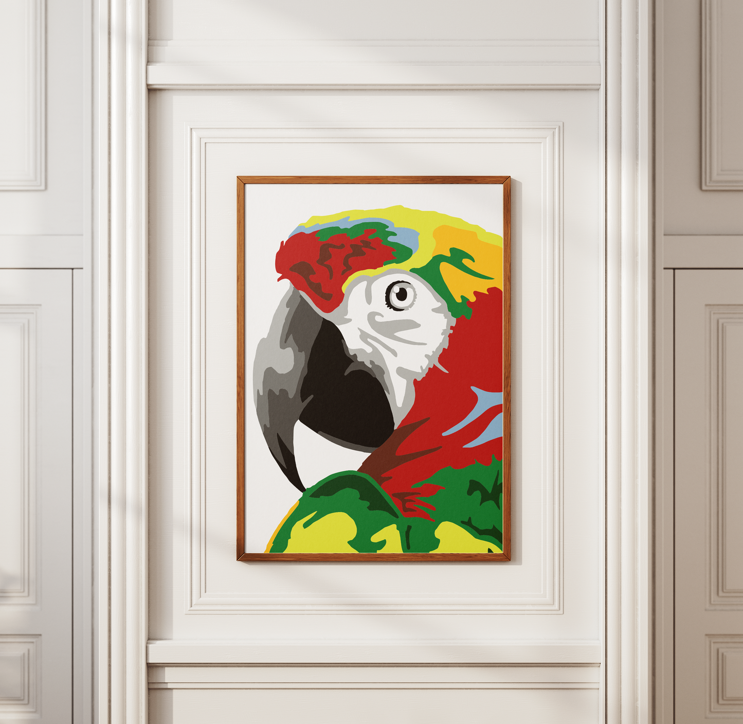 Papağan Sayılarla Boyama Seti 35x45 cm