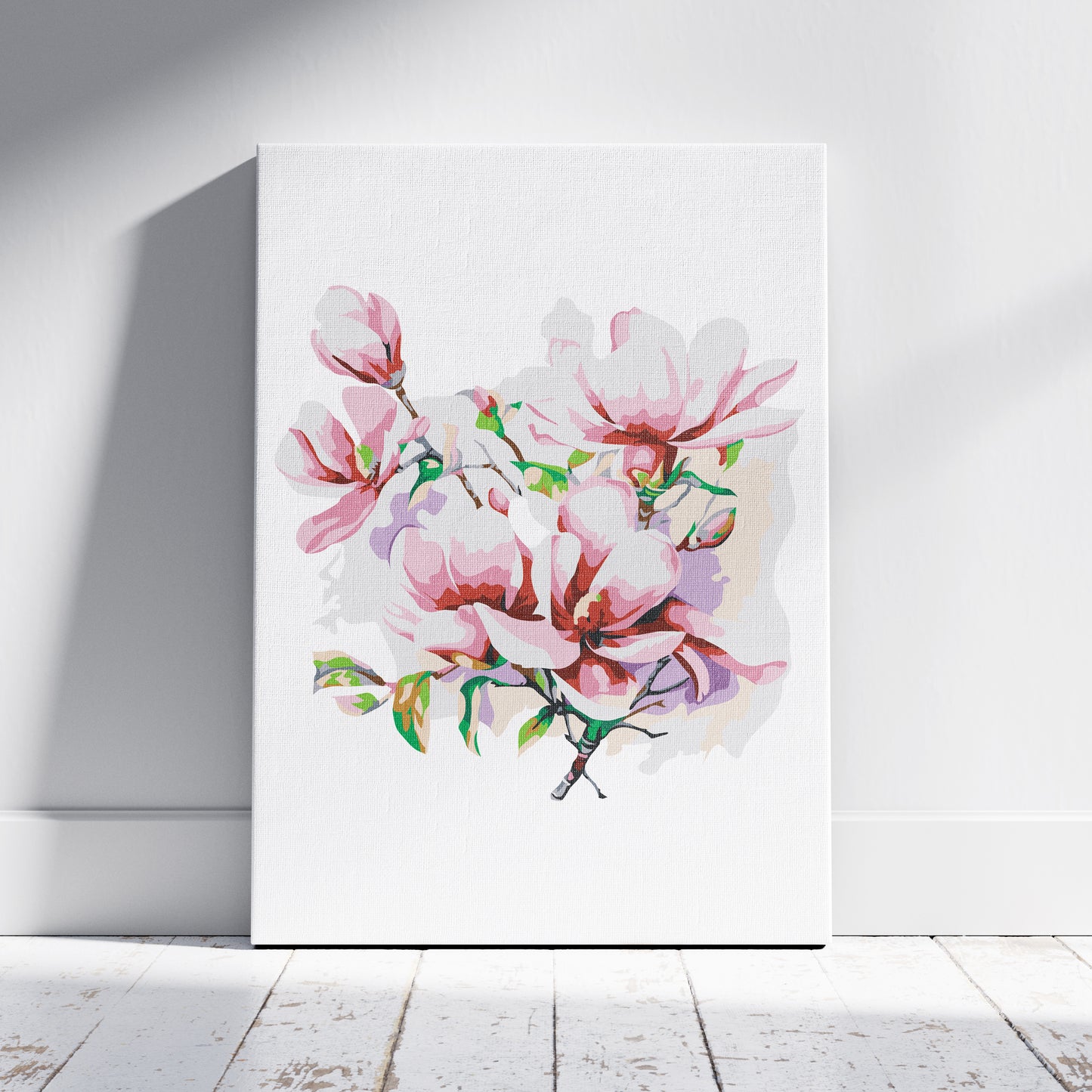 Pembe Manolyalar Sayılarla Boyama Seti 35x45 cm