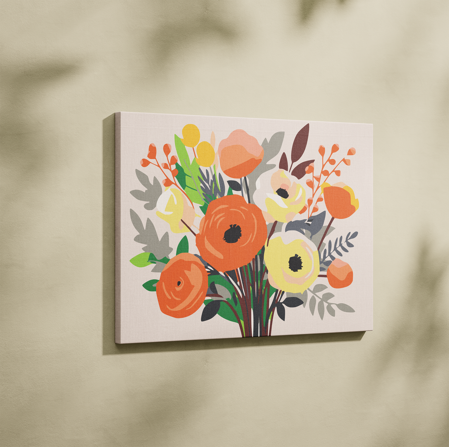 Renkli Buket Sayılarla Boyama Seti 35x45 cm