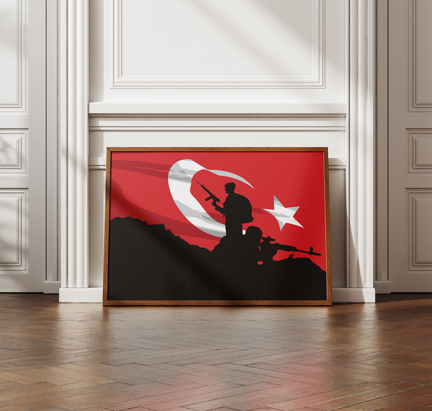Türk Askeri Silüet Sayılarla Boyama Seti 35x45 cm