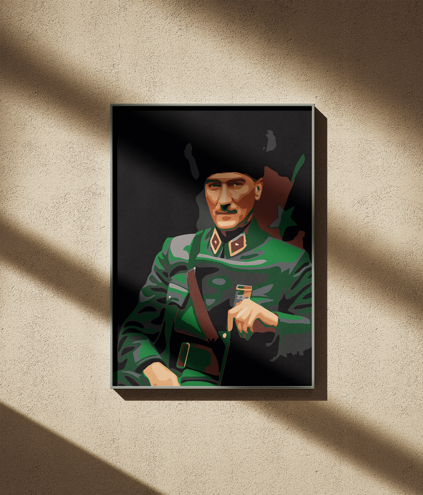 Üniformalı Atatürk Sayılarla Boyama Seti 35x45 cm