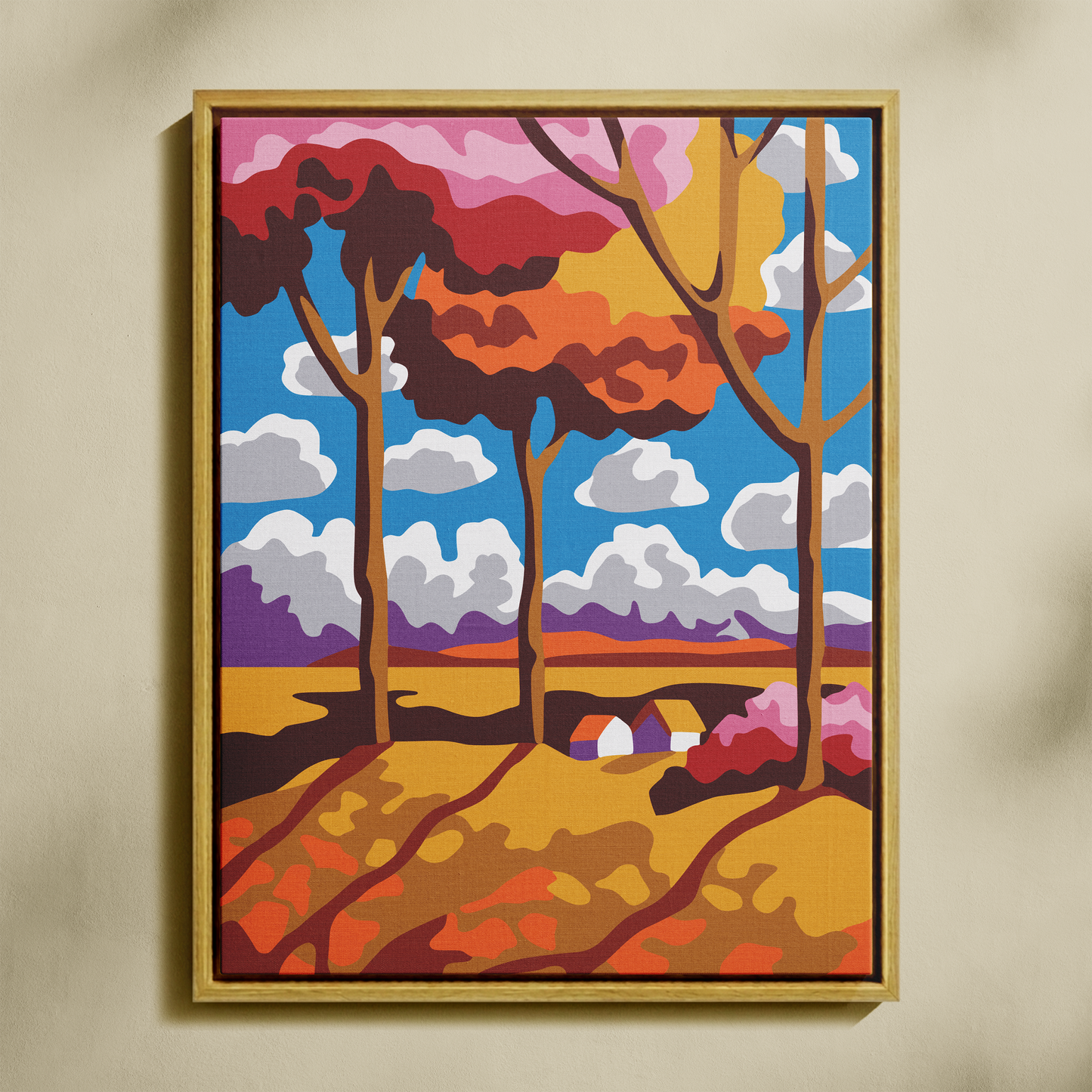Uzun Ağaçlar Sayılarla Boyama Seti 35x45 cm