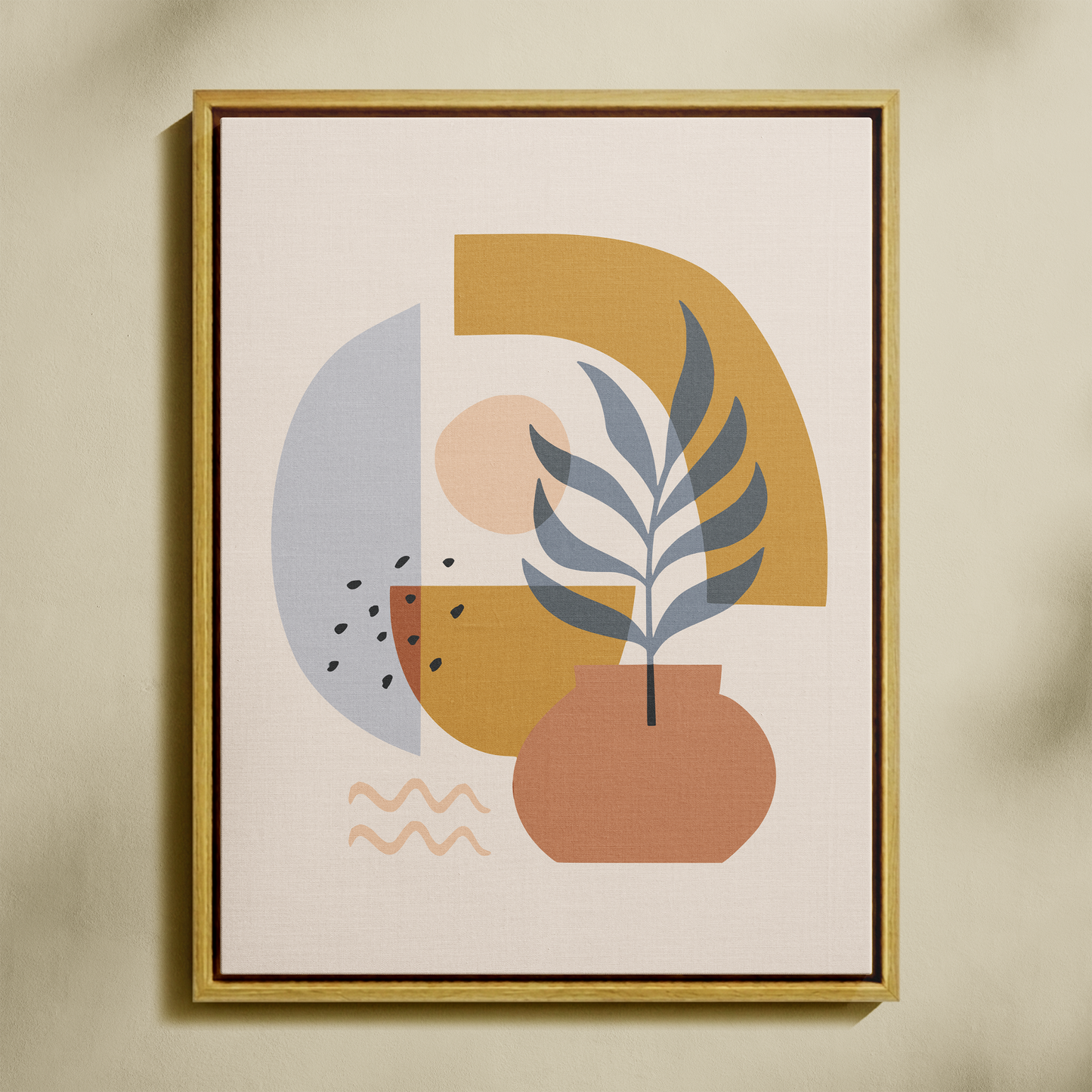 Vazodaki Yaprak Dalı Sayılarla Boyama Seti 35x45 cm