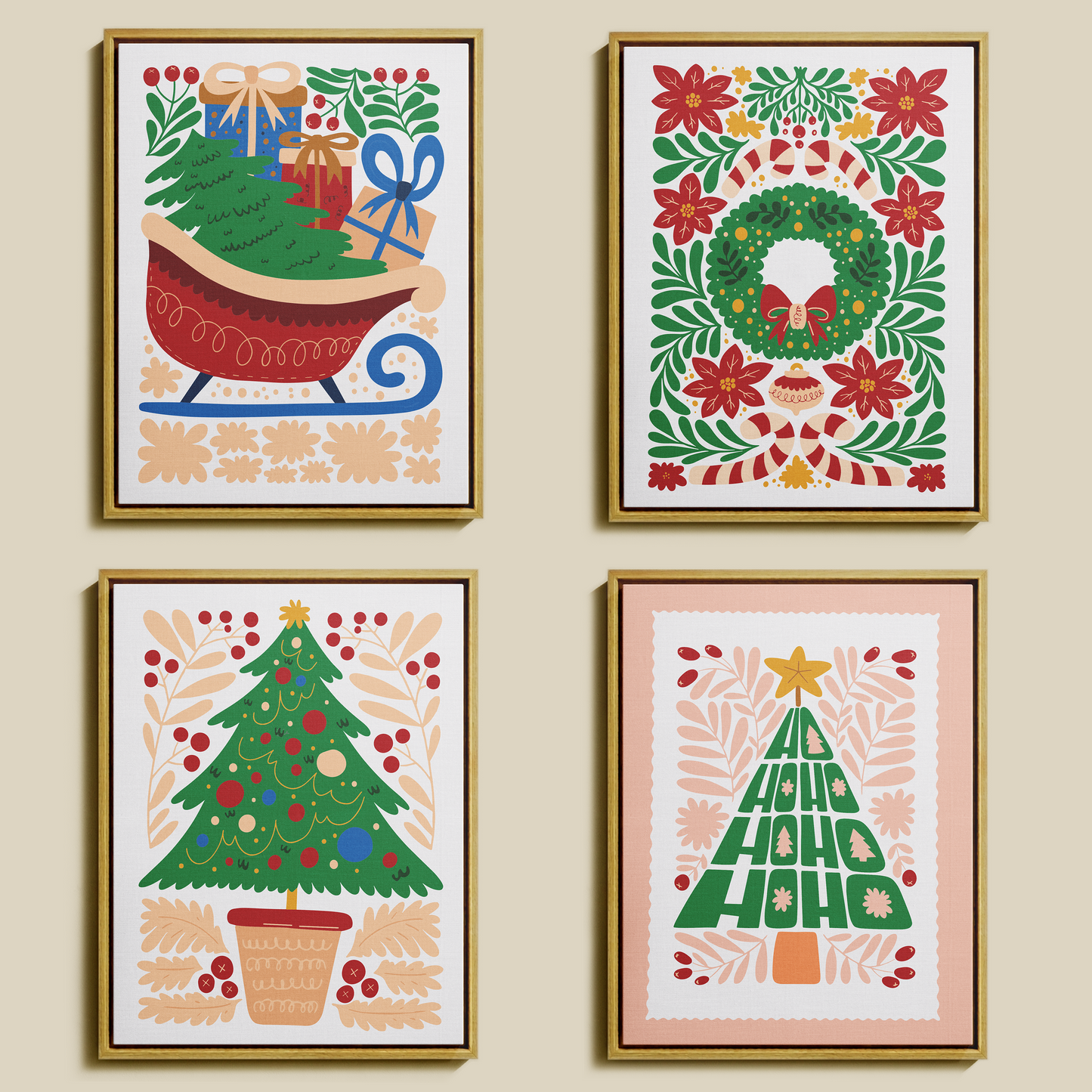 Yılbaşı 4'lü Sayılarla Boyama Seti 35x45 cm