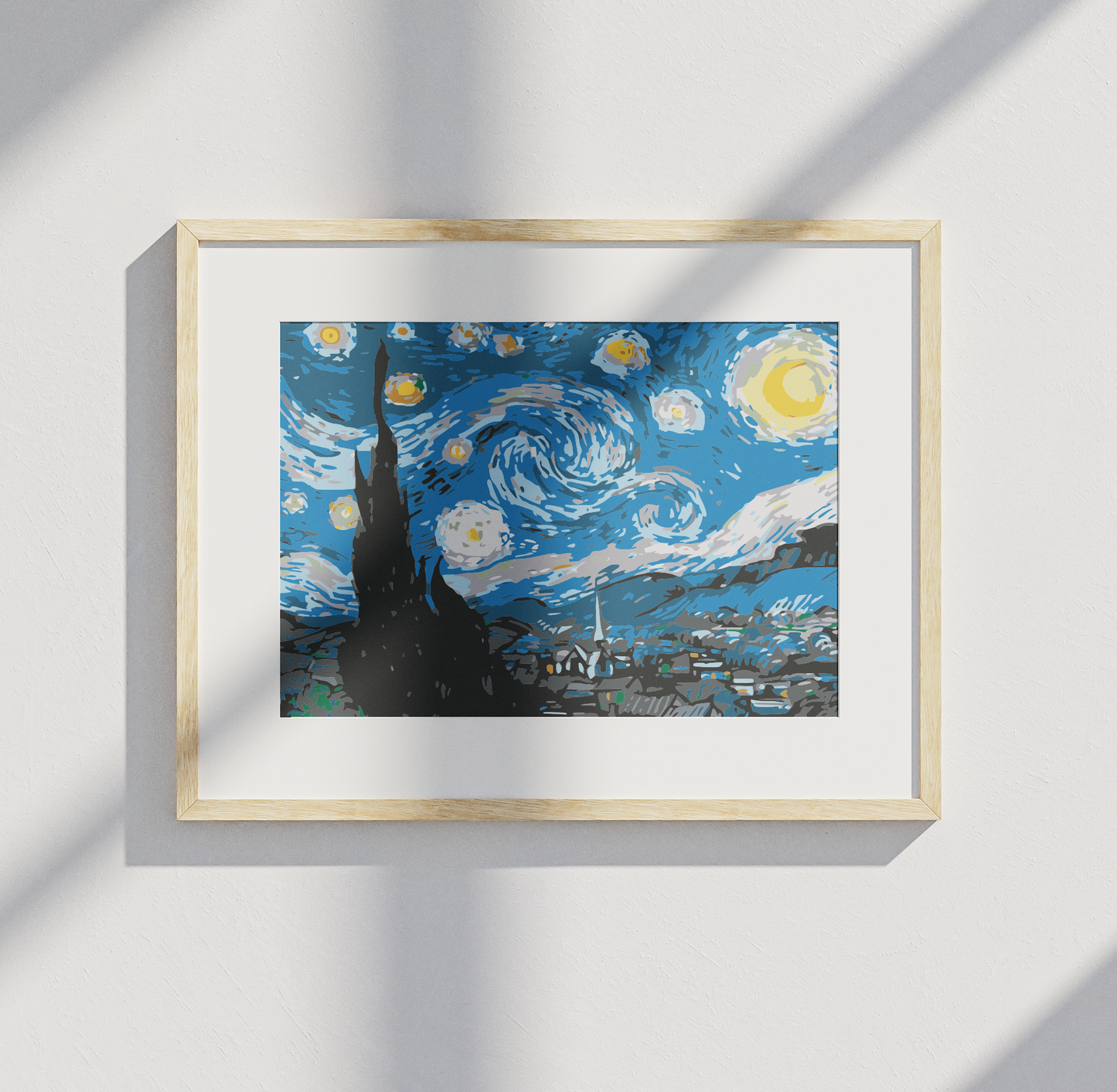 Yıldızlı Gece Sayılarla Boyama Seti 35x45 cm