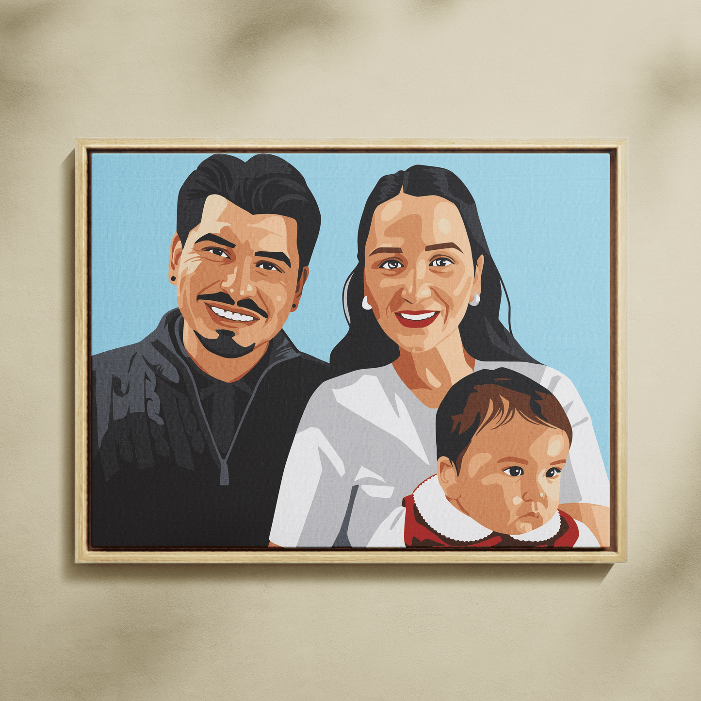 Kişiye Özel Aile Sayılarla Boyama Seti 35x45 cm