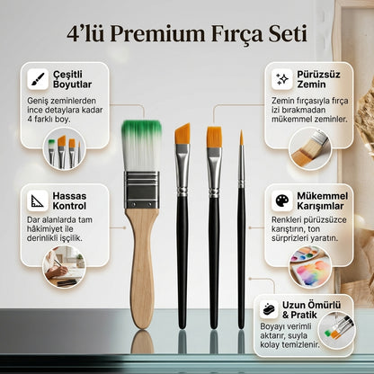 4'lü Premium Fırça Seti