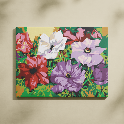 Anemonlar Sayılarla Boyama Seti 35x45 cm