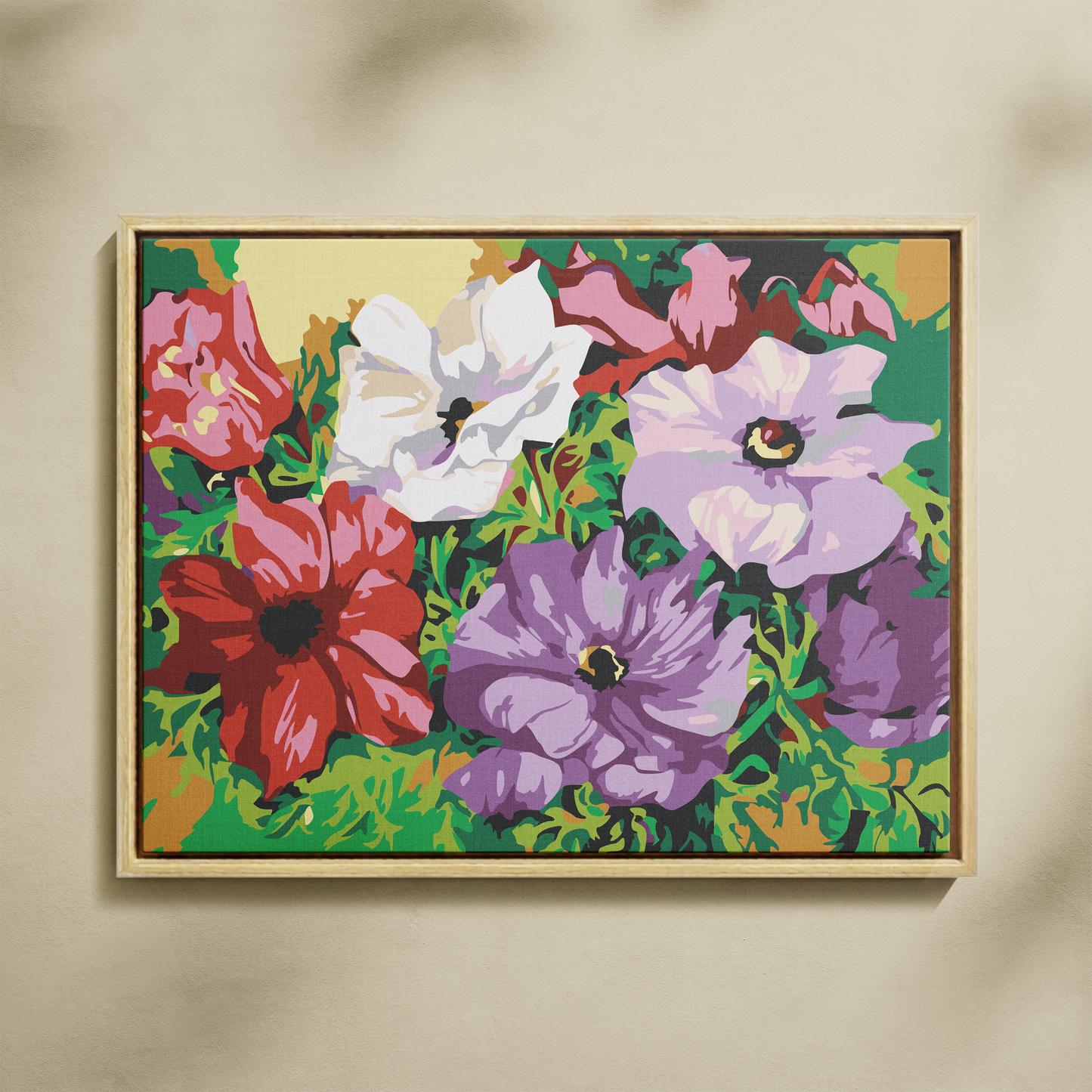 Anemonlar Sayılarla Boyama Seti 35x45 cm