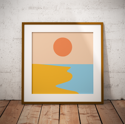 Ay Işığında Çöl Sahili Sayılarla Boyama Seti 35x35 cm