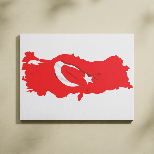 Ay Yıldız Harita Sayılarla Boyama Seti 35x45 cm
