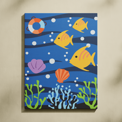 Balıklar Sayılarla Boyama Seti 35x45 cm