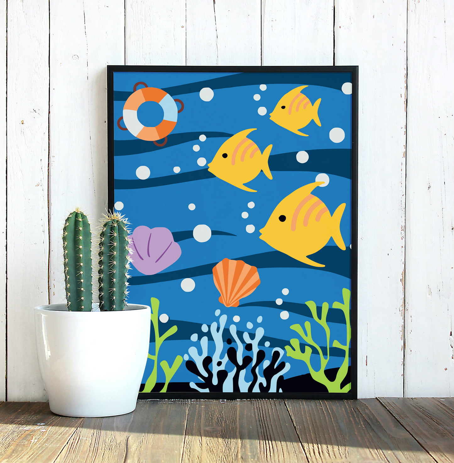 Balıklar Sayılarla Boyama Seti 35x45 cm