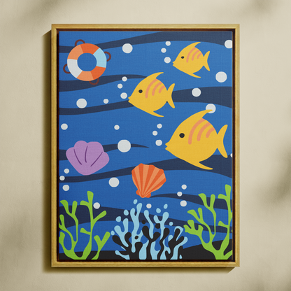 Balıklar Sayılarla Boyama Seti 35x45 cm