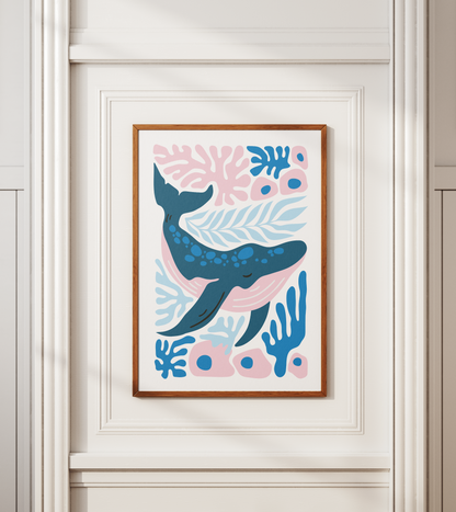 Balina Sayılarla Boyama Seti 35x45 cm