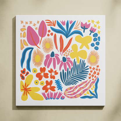 Çiçek Manzarası Sayılarla Boyama Seti 35x35 cm