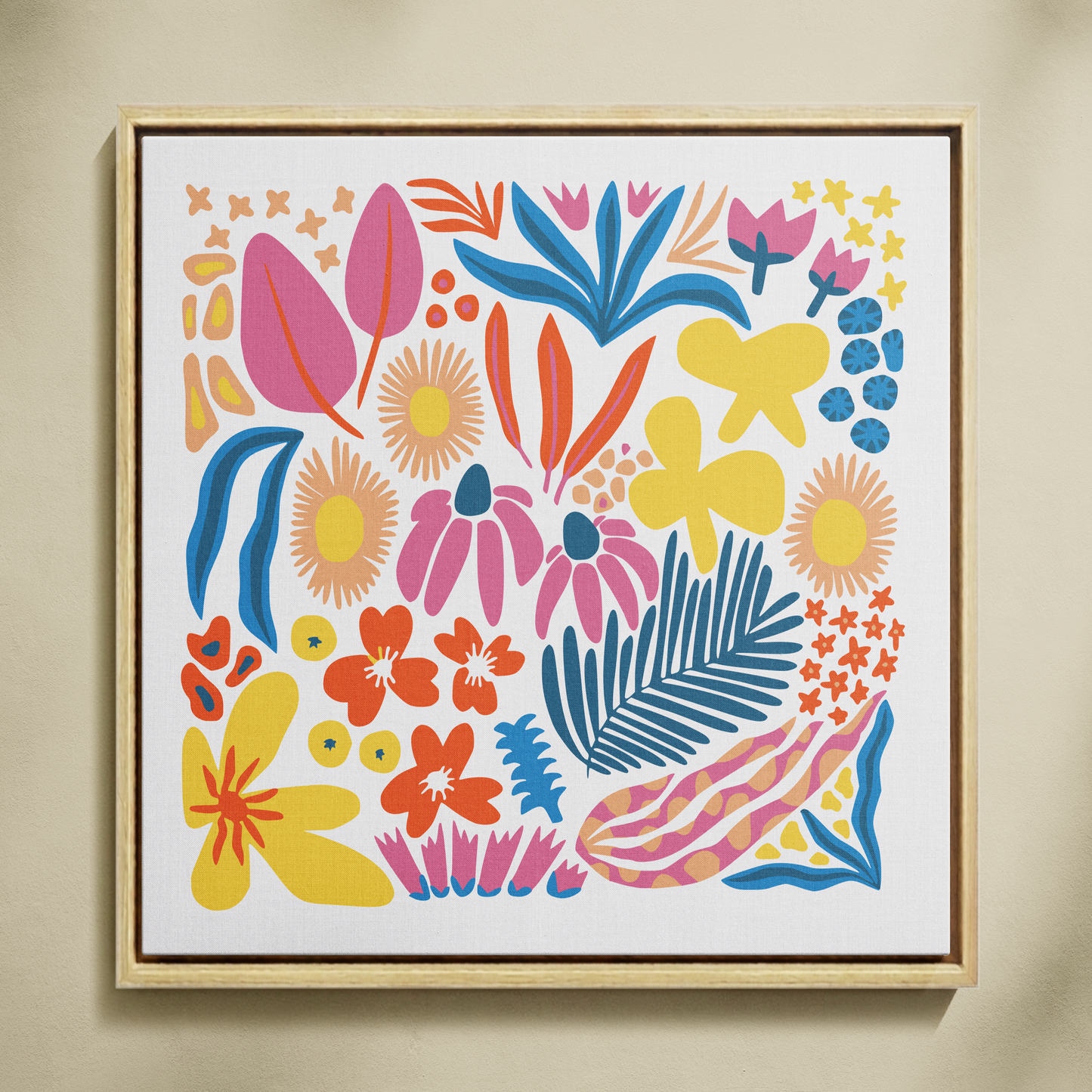 Çiçek Manzarası Sayılarla Boyama Seti 35x35 cm