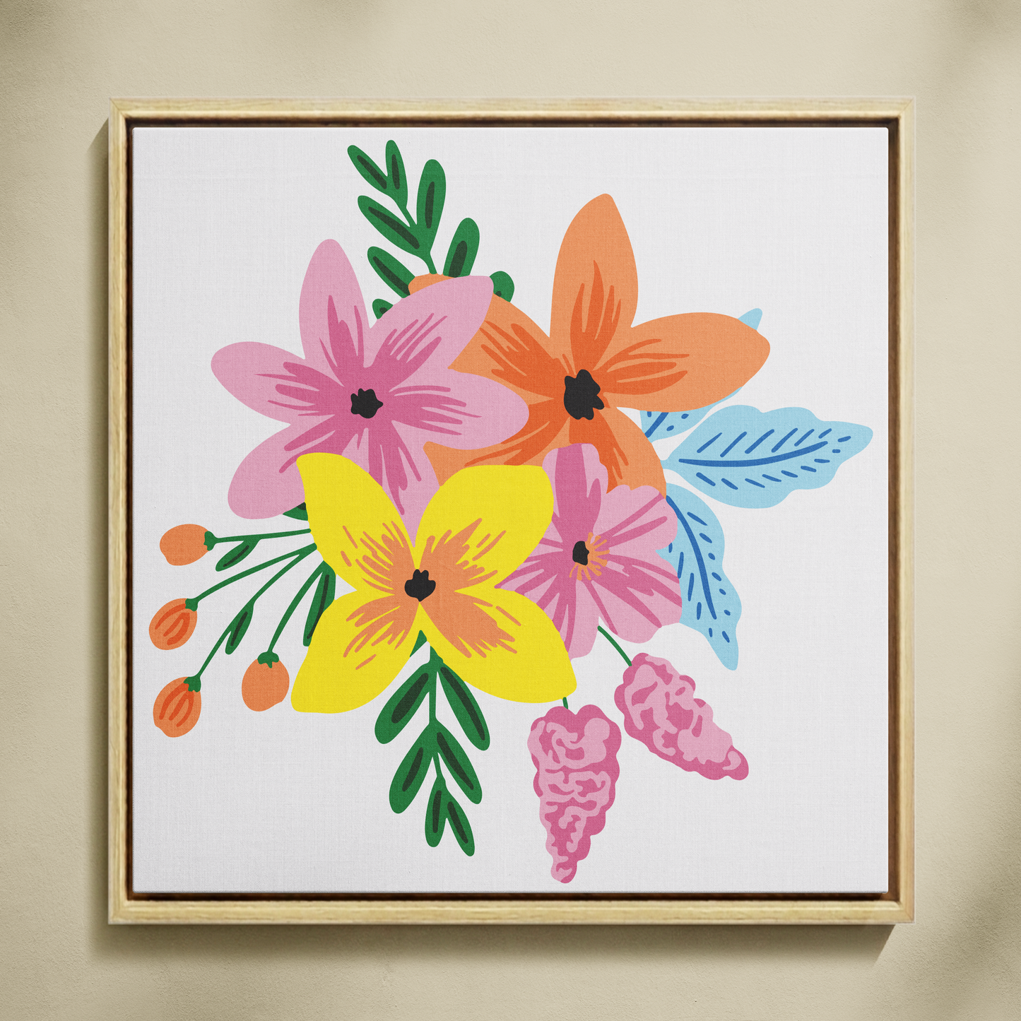Çiçek Senfonisi Sayılarla Boyama Seti 35x35 cm