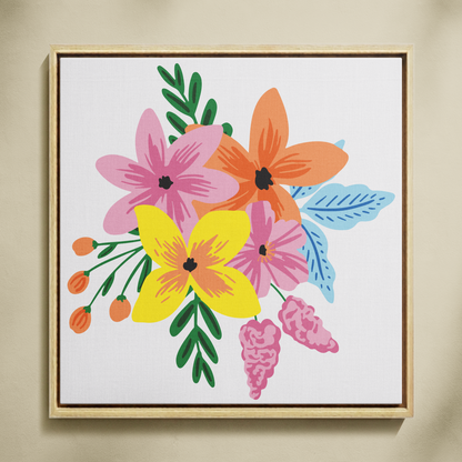 Çiçek Senfonisi Sayılarla Boyama Seti 35x35 cm