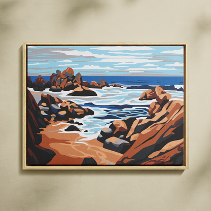Dalgaların Kucaklaşması Sayılarla Boyama Seti 35x45 cm