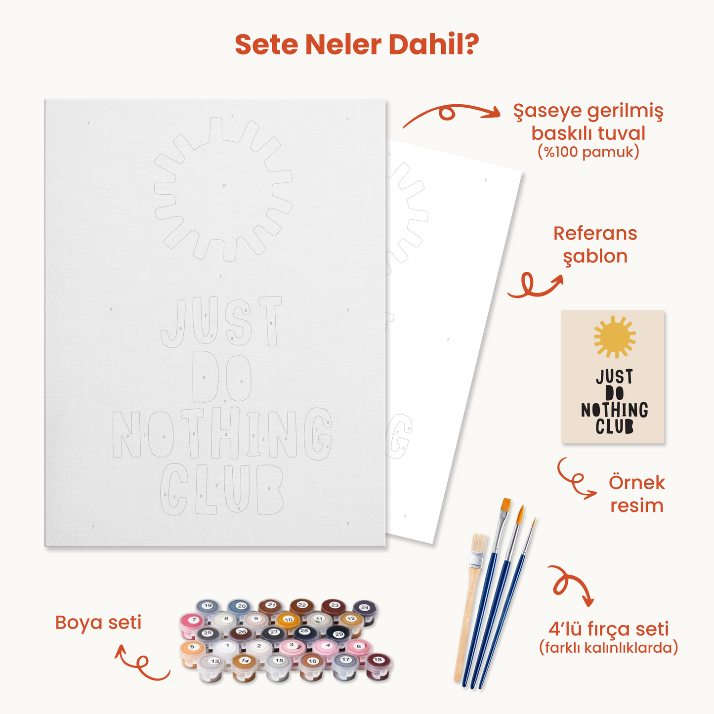 Do Nothing Club Sayılarla Boyama Seti 35x45 cm