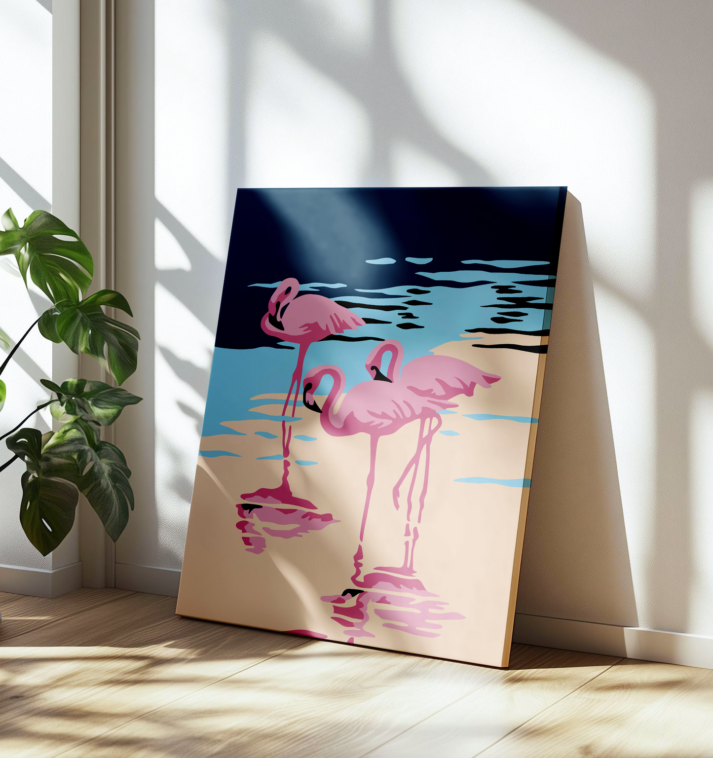 Flamingolar Sayılarla Boyama Seti 35x45 cm