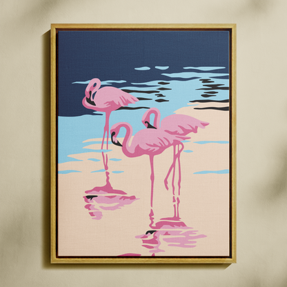 Flamingolar Sayılarla Boyama Seti 35x45 cm