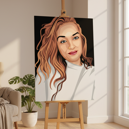 Kişiye Özel Portre Sayılarla Boyama Seti 35x45 cm