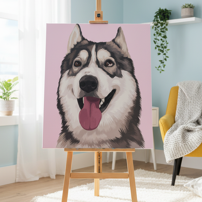 Kişiye Özel Evcil Hayvan Sayılarla Boyama Seti 35x45 cm