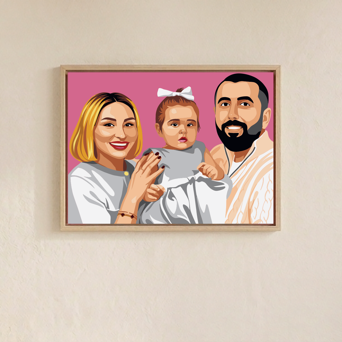 Kişiye Özel Aile Sayılarla Boyama Seti 35x45 cm