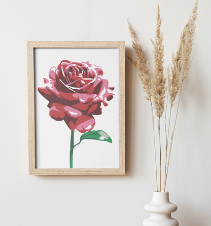 Gül Sayılarla Boyama Seti 35x45 cm