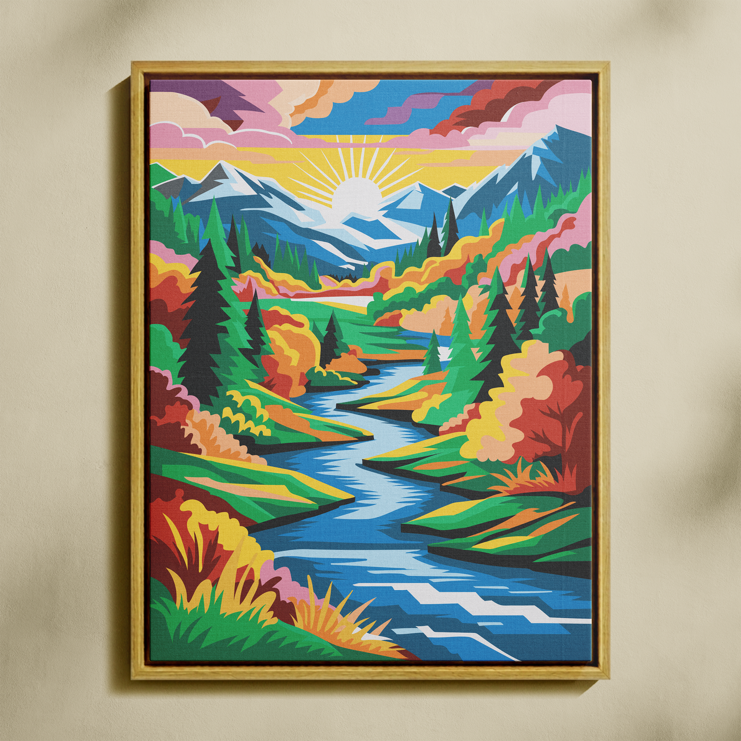 Günbatımı Sayılarla Boyama Seti 35x45 cm