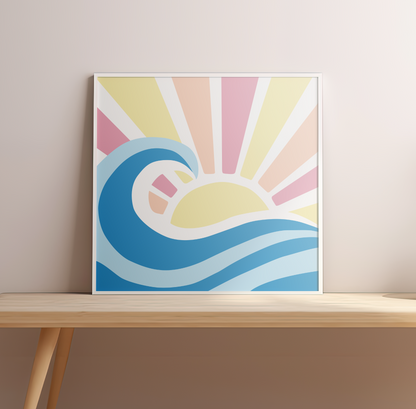 Güneş x Deniz Sayılarla Boyama Seti 35x35 cm