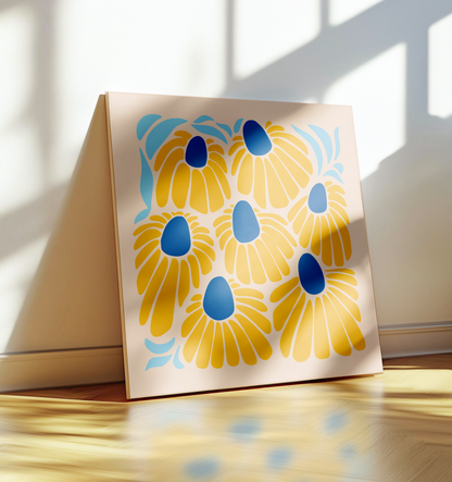 Günışığı Çiçekleri Sayılarla Boyama Seti 35x35 cm