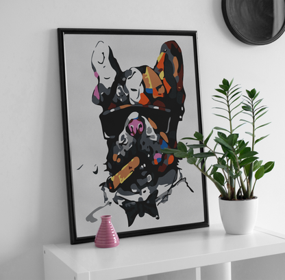 Havalı Köpek Sayılarla Boyama Seti 35x45 cm