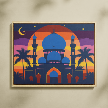 Hilalin Altında Sayılarla Boyama Seti 35x45 cm