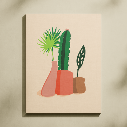 Kaktüs Sayılarla Boyama Seti 35x45 cm