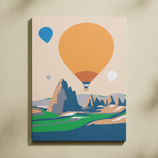 Kapadokya Sayılarla Boyama Seti 35x45 cm